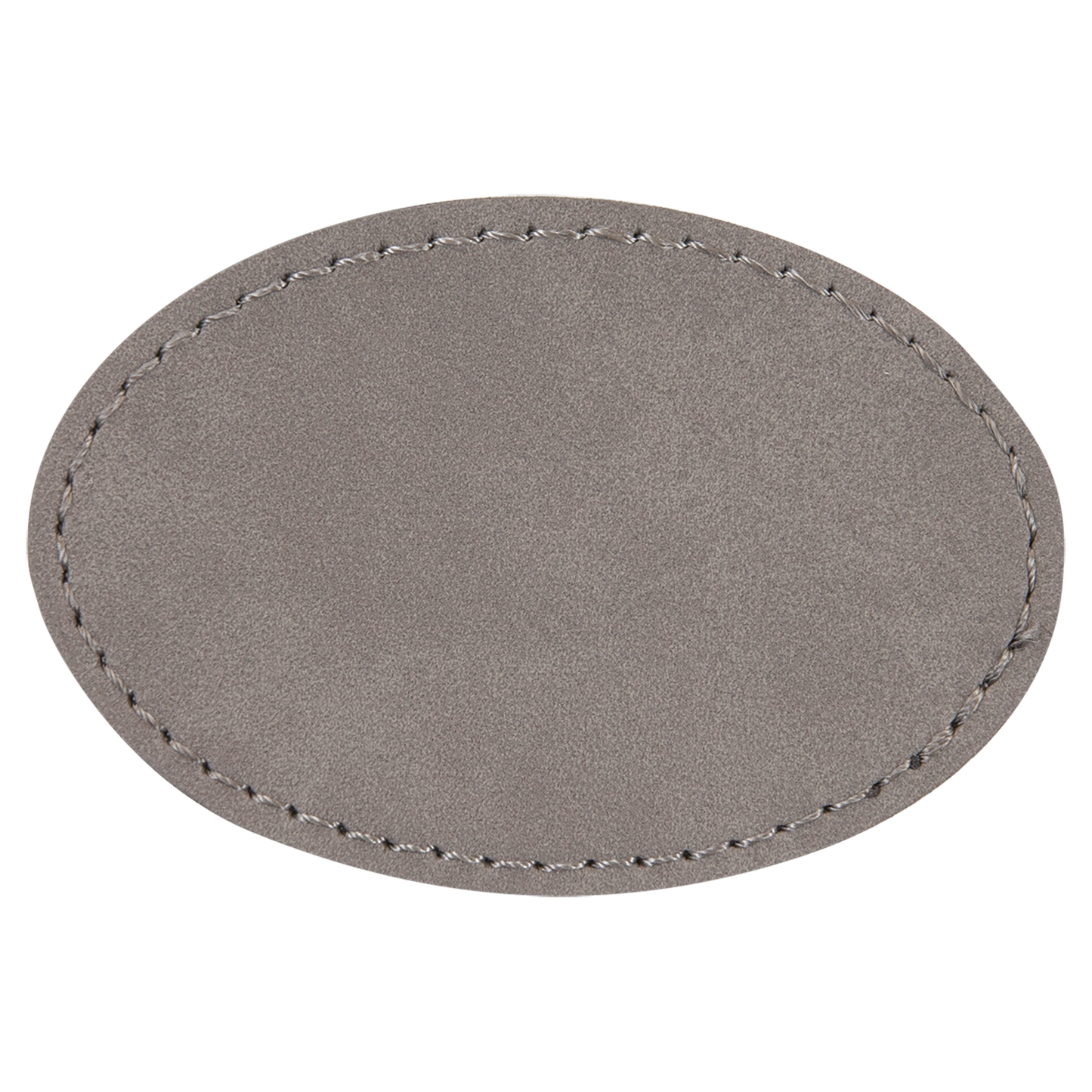 3"x2" Oval Leather Printed Patch