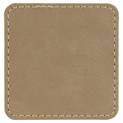 2.5"x2.5" Square Leather Printed Patch