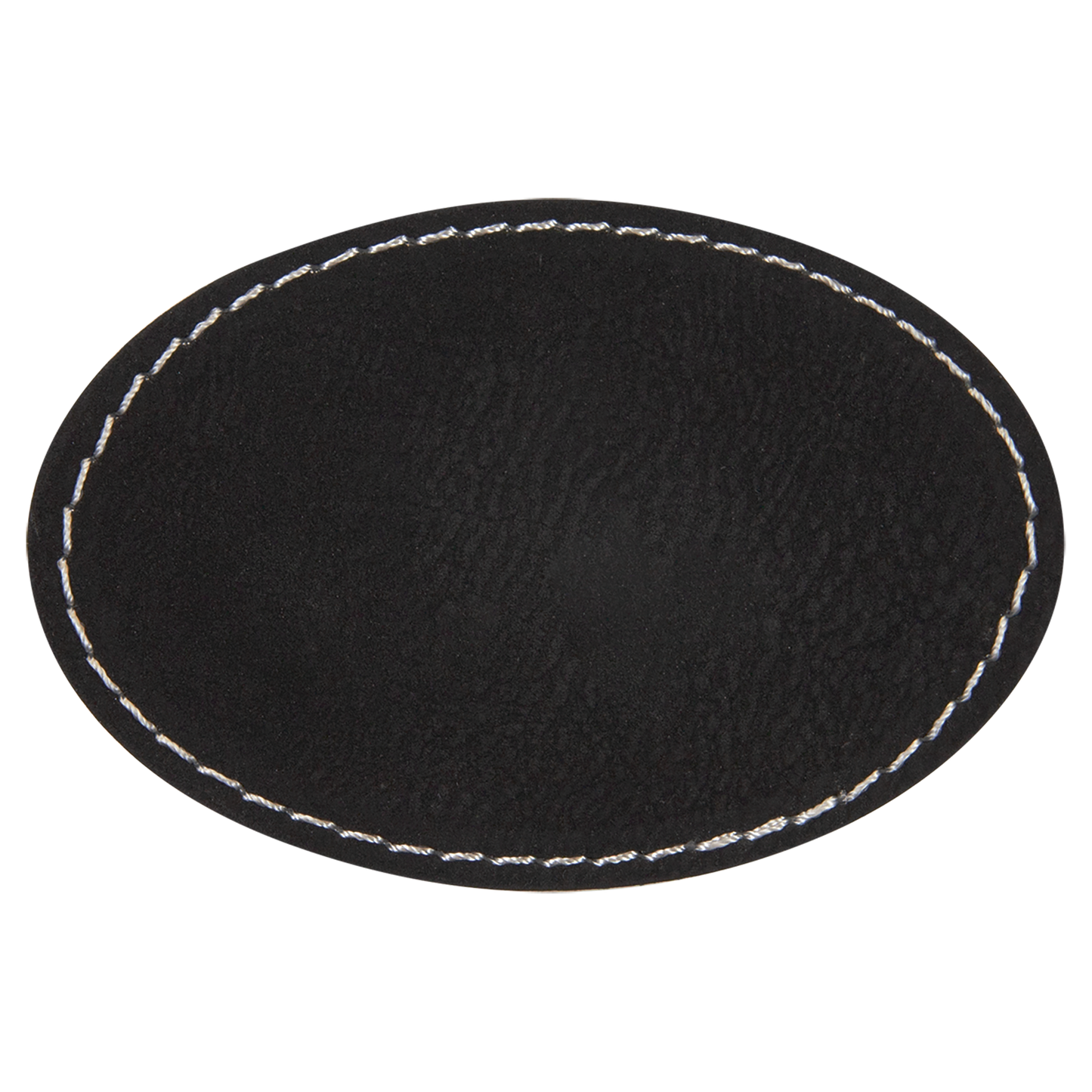 3.5"x2.5" Oval Leather Printed Patch