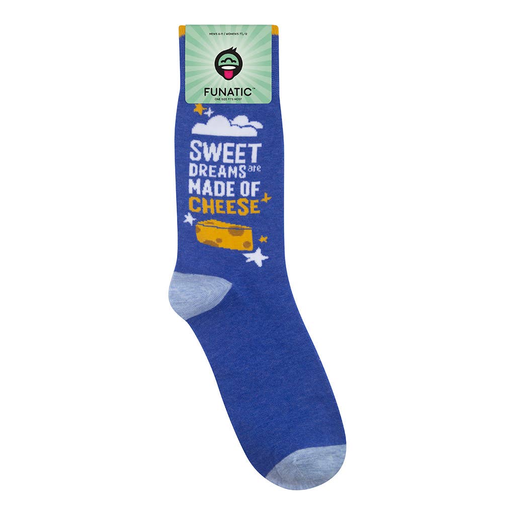 Sweet Dreams Are Made Of Cheese Socks- CLOSEOUT | Funatic