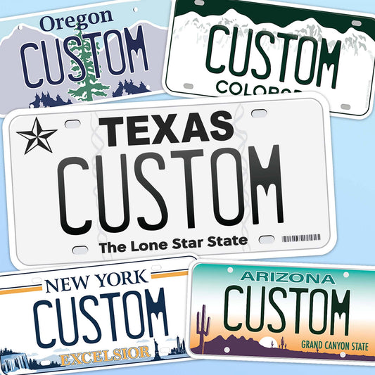License Plate Custom Stickers - Name Drop Decals for States
