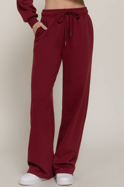 Straight Leg Inner Fleece Jogger Pants