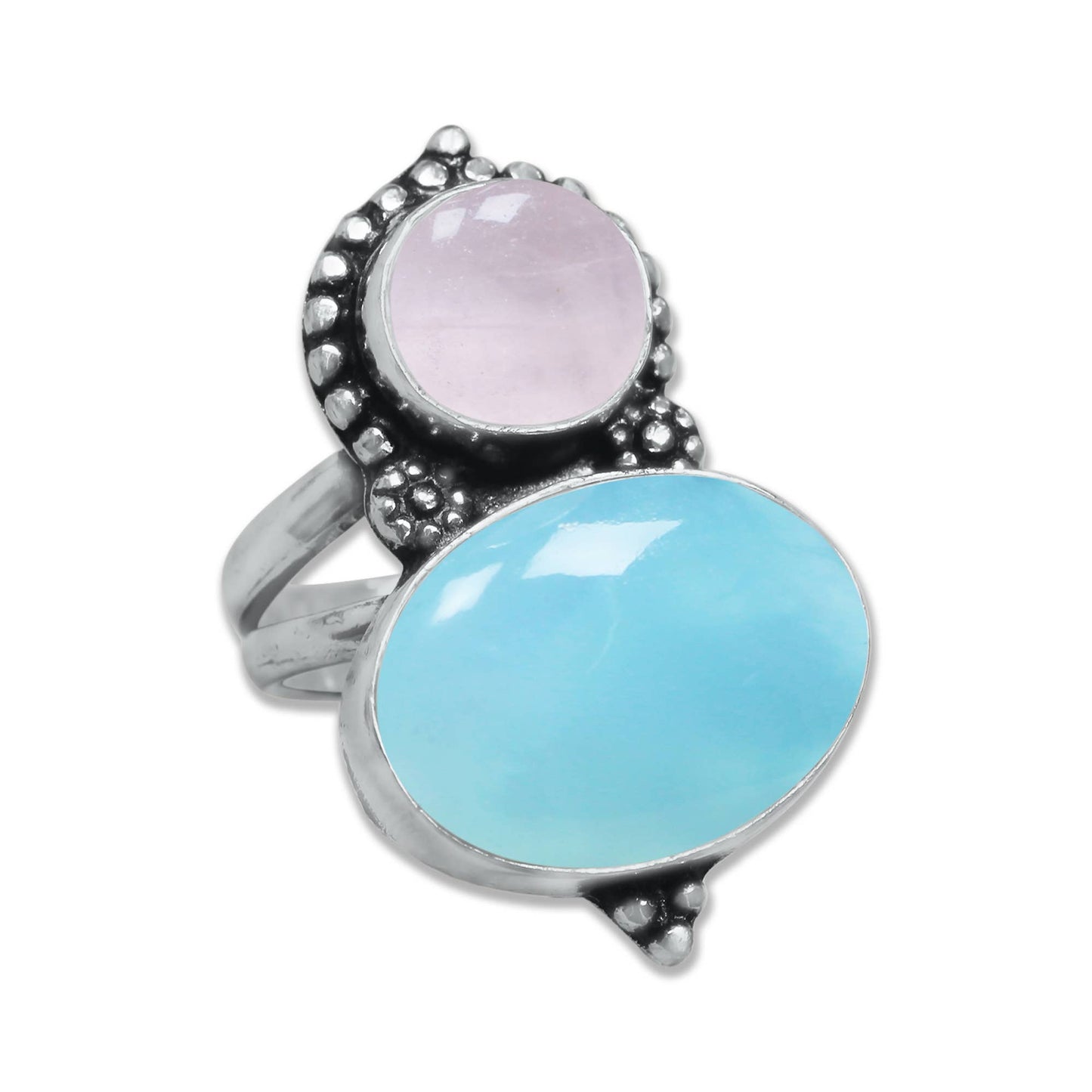 Multi-Stone Rings – Handmade, Silver-Plated, Boho Style 