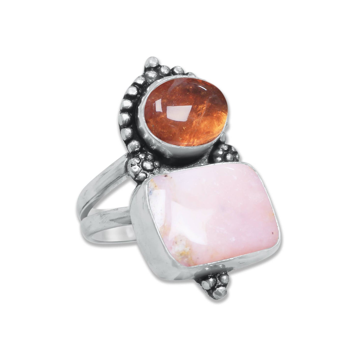 Multi-Stone Rings – Handmade, Silver-Plated, Boho Style 