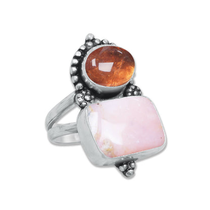 Multi-Stone Rings – Handmade, Silver-Plated, Boho Style 