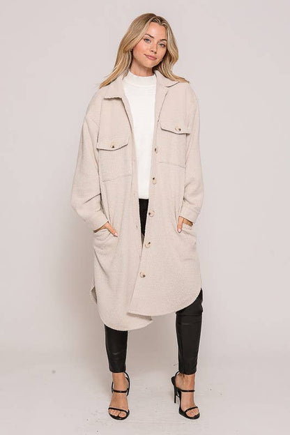 Soft And Cozy Oversized Waffle Jacket