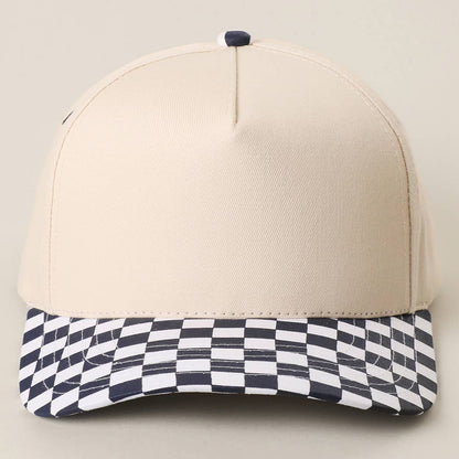 CHECKERBOARD Brim Two-Tone Trucker Hat