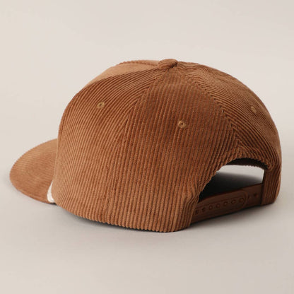 Solid Color Corduroy 5 Panel Rope Trucker Hat