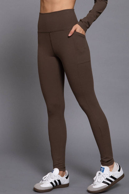 Waist Band Workout Leggings with Pocket
