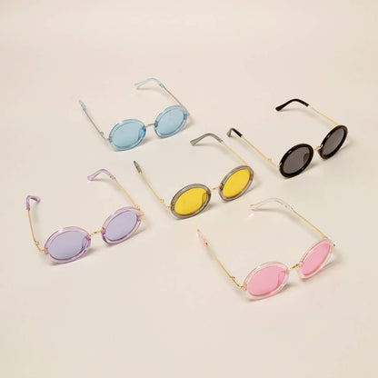 Kids Trendy Colorful Round Sunglasses