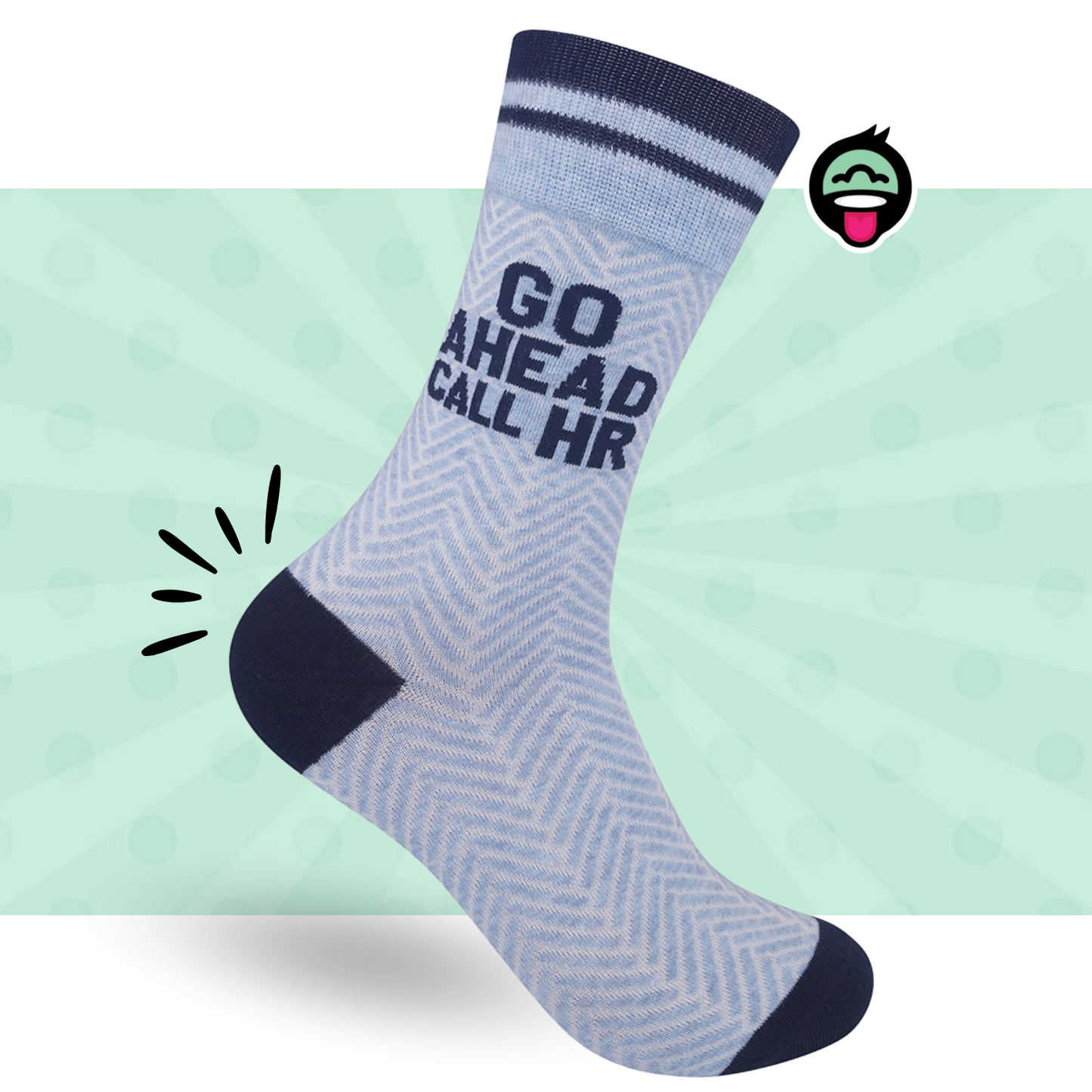Go Ahead Call Hr Socks | Funny Unisex | Fun Socks | Funatic