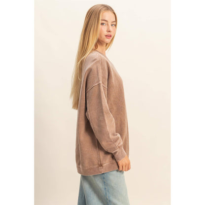 Oversized Crew Neck Sweatshirt