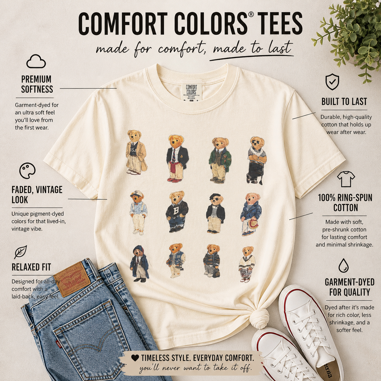 Bear Collage Tee