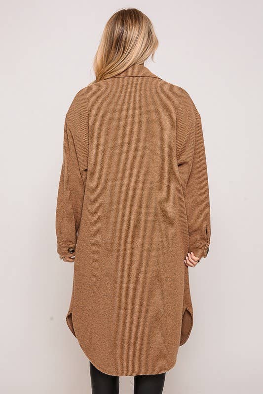 Soft And Cozy Oversized Waffle Jacket