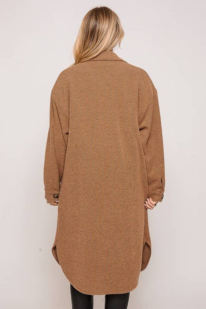 Soft And Cozy Oversized Waffle Jacket