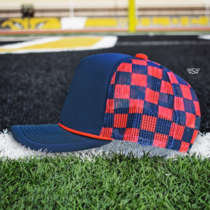 Checkered Mesh Back Cap