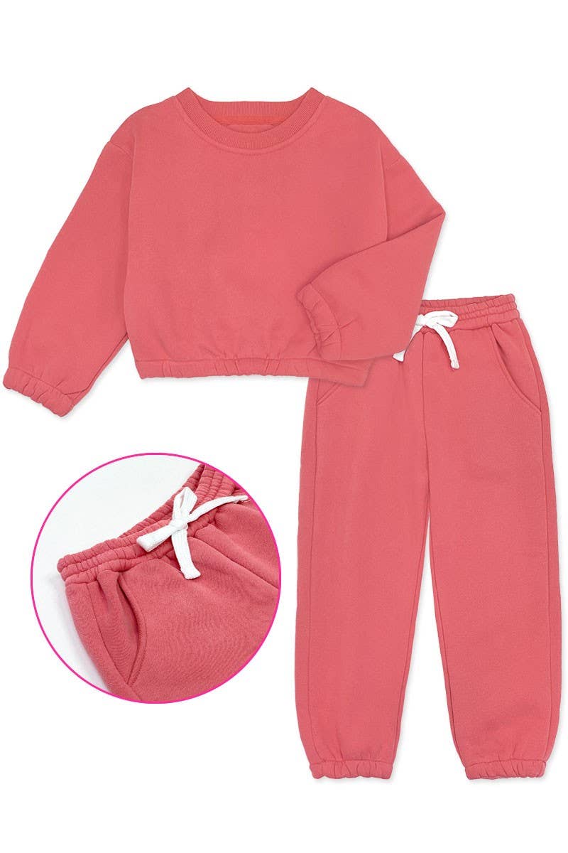 GKSS-22-3002B Girl's 2 pc Pant Jog Set