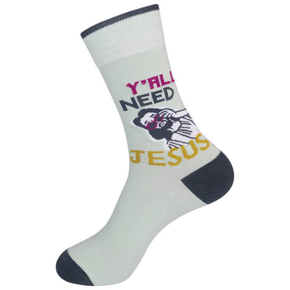 Y'all Need Jesus Socks | Funny Unisex | Funatic