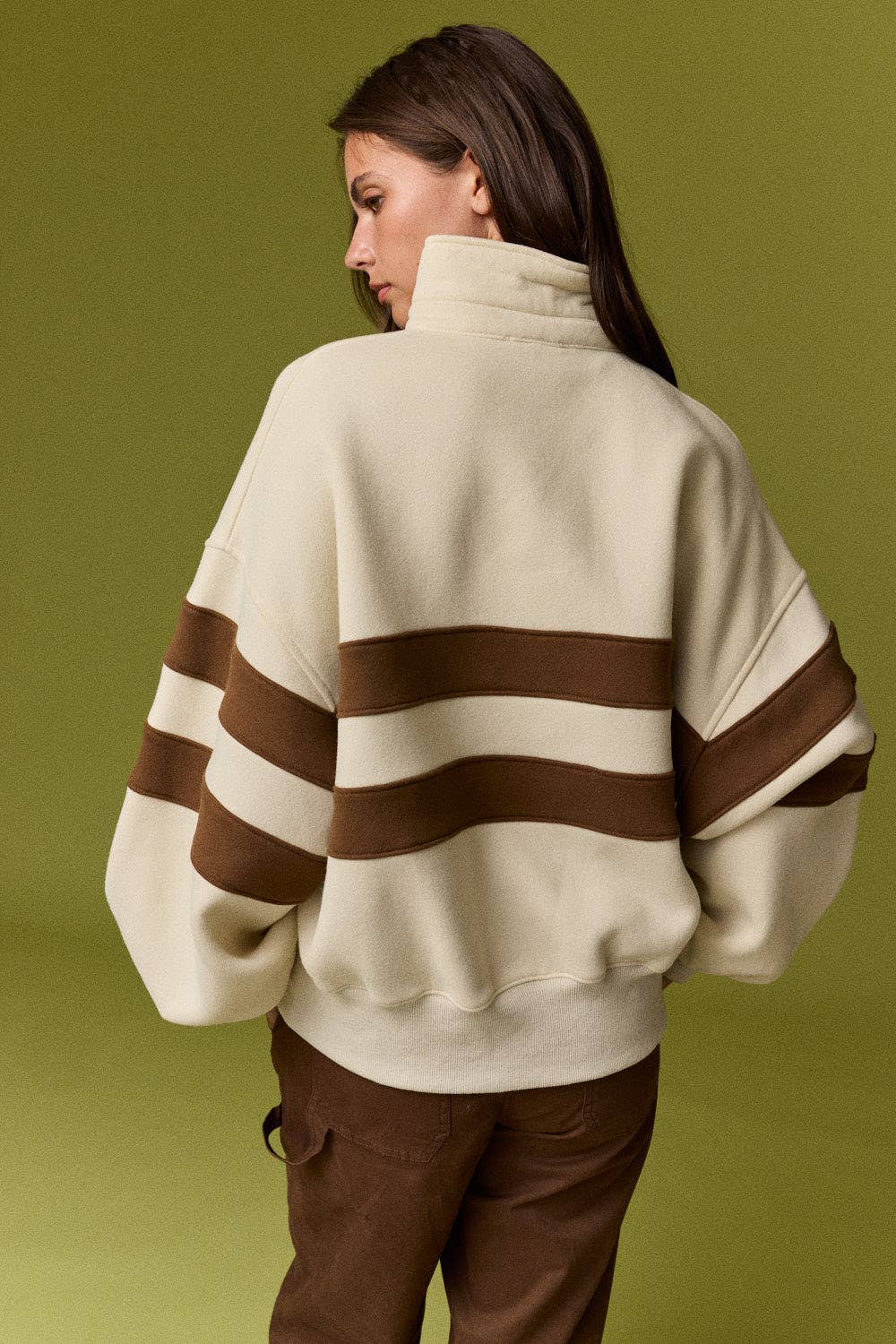 PT19959 Lottie Stripe Rugby Pullover