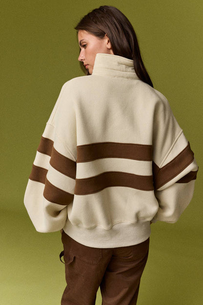 PT19959 Lottie Stripe Rugby Pullover