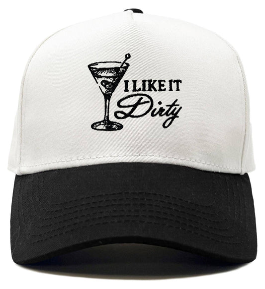 Two Tone Cap - I Like it Dirty - Black/White