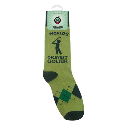World's Okayest Golfer Socks | Funny | Golf Gifts | Funatic