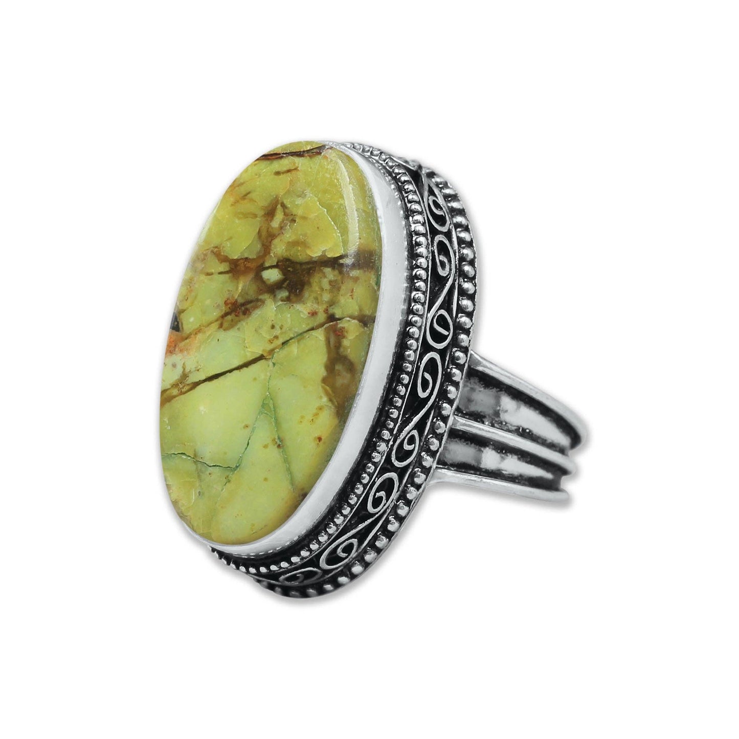 Artisanal Silver-Plated Statement Rings – Assorted Gemstones with Designer Bands (US Sizes 6–10, Non-Adjustable)