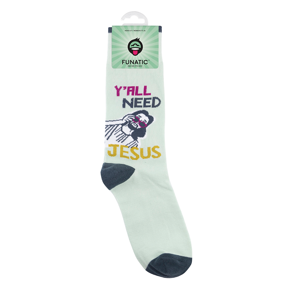 Y'all Need Jesus Socks | Funny Unisex | Funatic