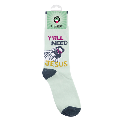 Y'all Need Jesus Socks | Funny Unisex | Funatic
