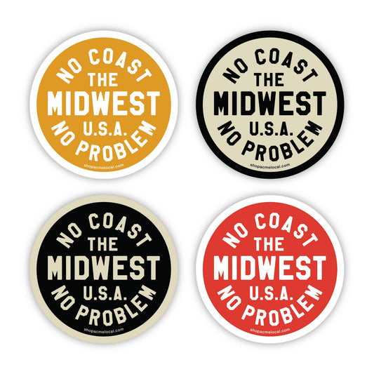 No Coast No Problem Circle Sticker