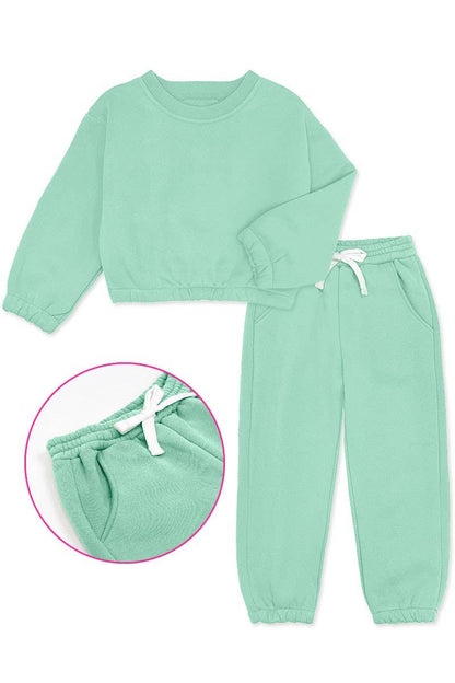 GKSS-22-3002B Girl's 2 pc Pant Jog Set