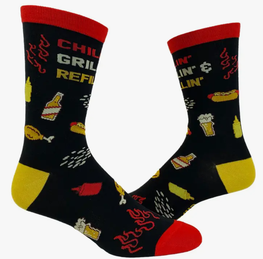 Chillin' Grillin' and Refillin' Socks