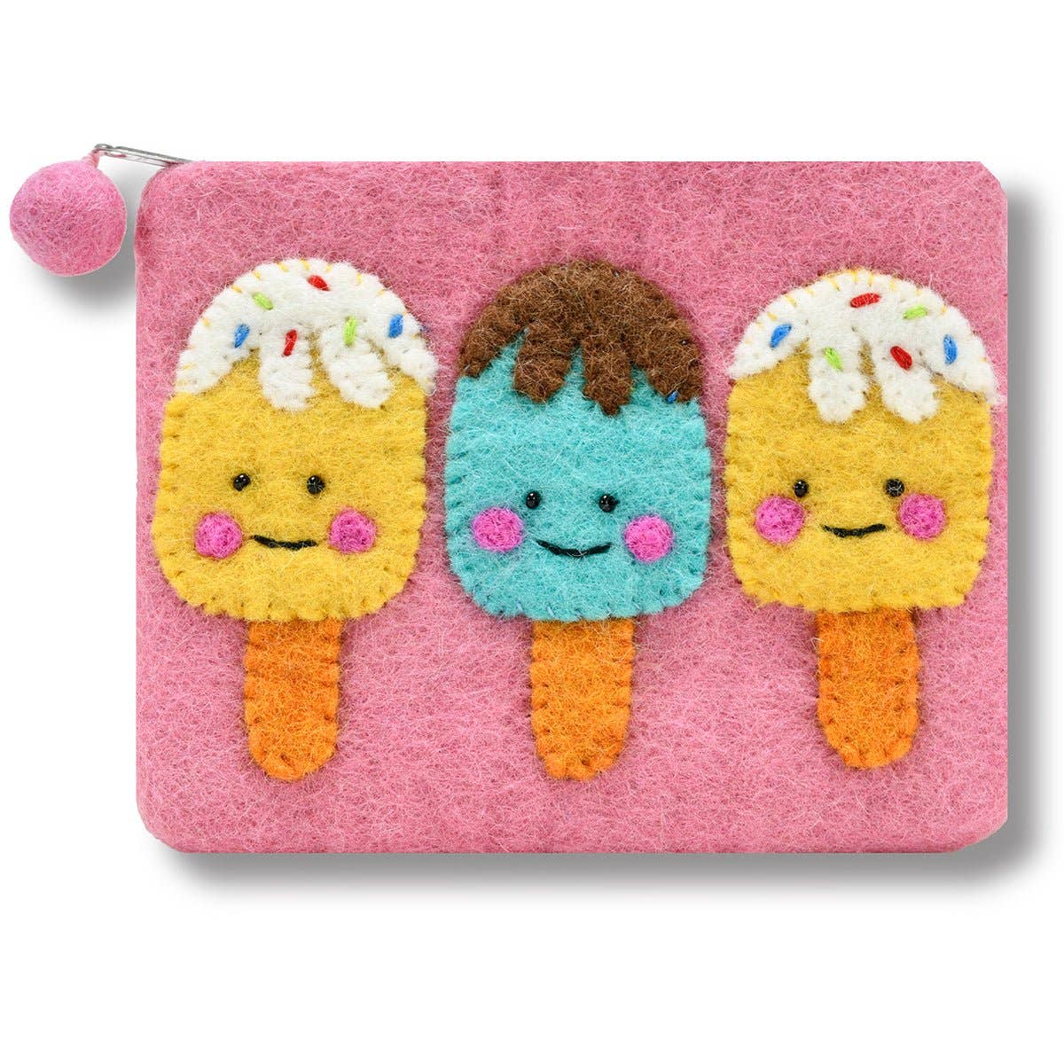 Popsicle Felted Coin Purse