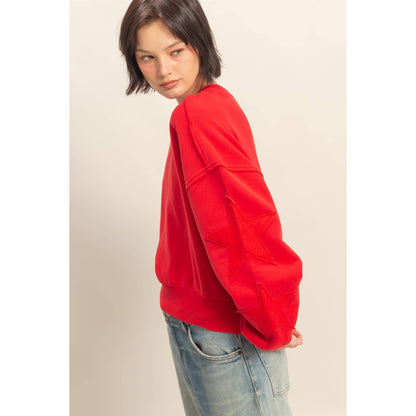 Star Patch Crewneck Sweatshirt