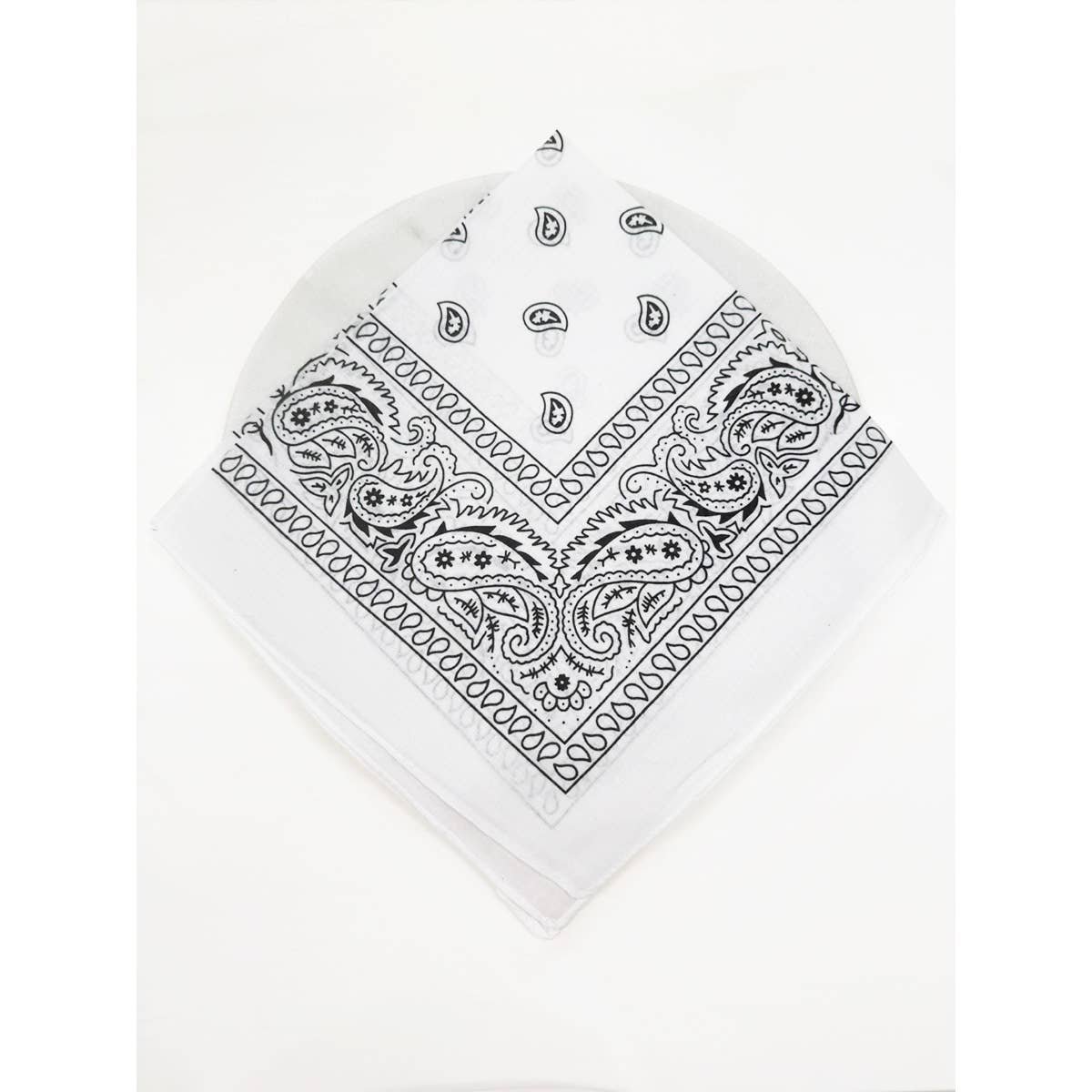 WHITE Pasley Pattern Bandanas