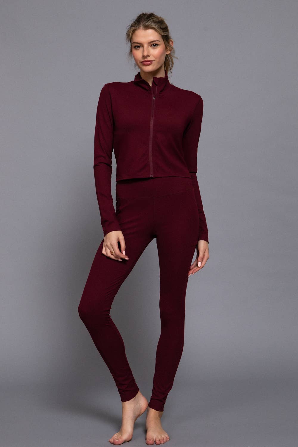 Waist Band Workout Leggings with Pocket