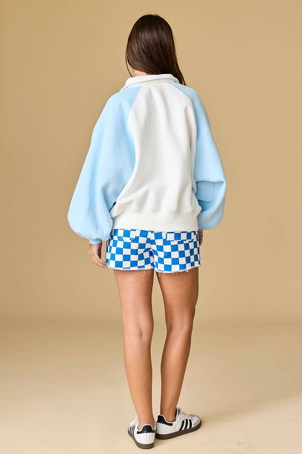 PT16060-1 - Snap Button Colorblock Varsity Rugby Pullover