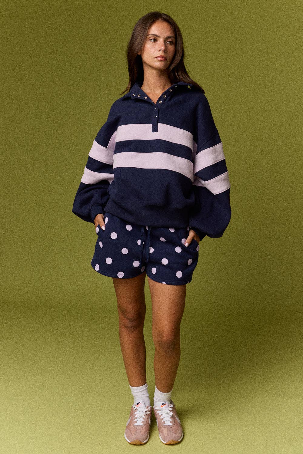 PT19959 Lottie Stripe Rugby Pullover