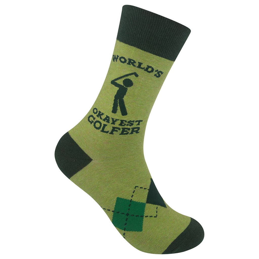 World's Okayest Golfer Socks | Funny | Golf Gifts | Funatic