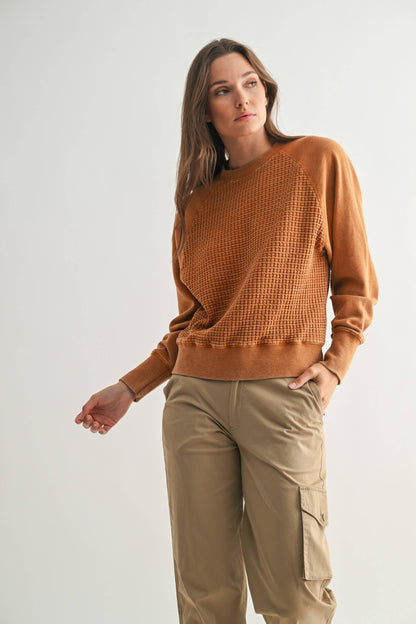 Cozy Waffle Knit Pullover