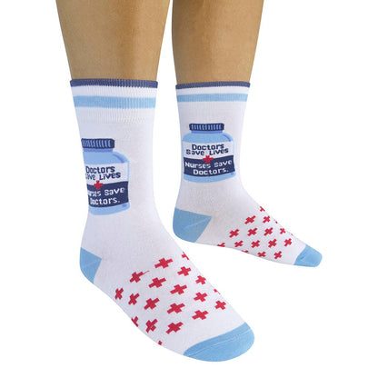 Nurses Save Doctors Socks | Unisex Socks | Funatic