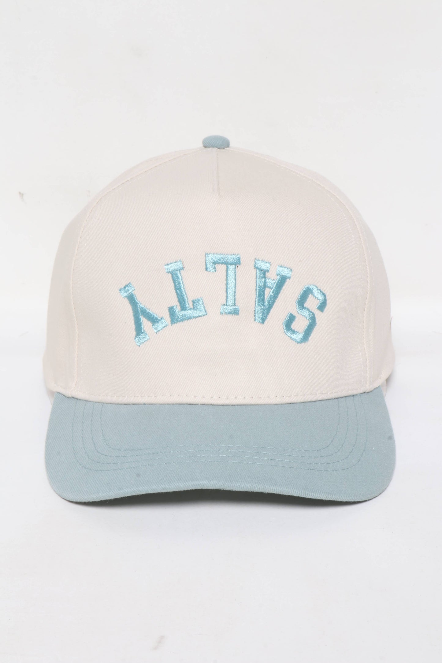 SALTY Upside Down Embroidery  Two Tone Baseball Caps