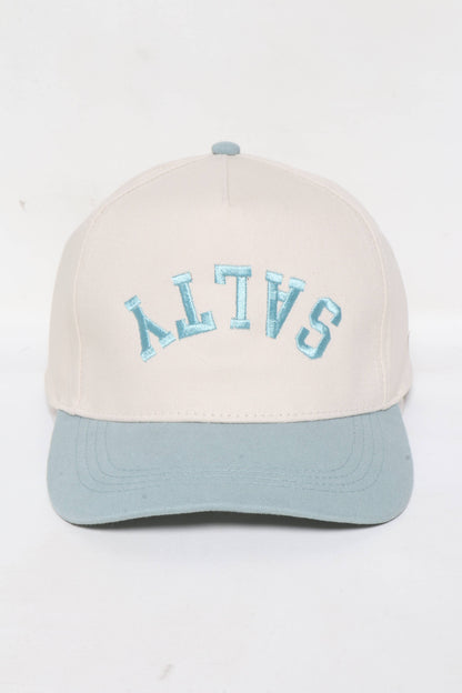 SALTY Upside Down Embroidery  Two Tone Baseball Caps