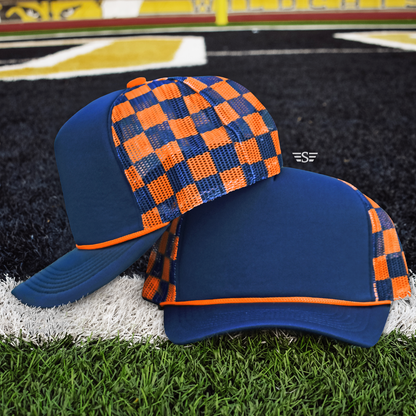 Checkered Mesh Back Cap