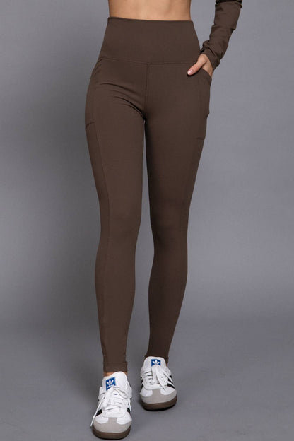 Waist Band Workout Leggings with Pocket