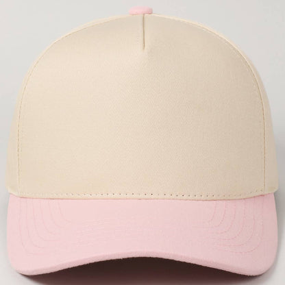Kids Plain Two Tone Canvas Cotton Baseball Cap