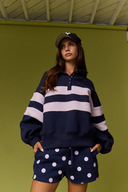 PT19959 Lottie Stripe Rugby Pullover