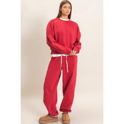 Star Patch Sleeve Sweatshirt