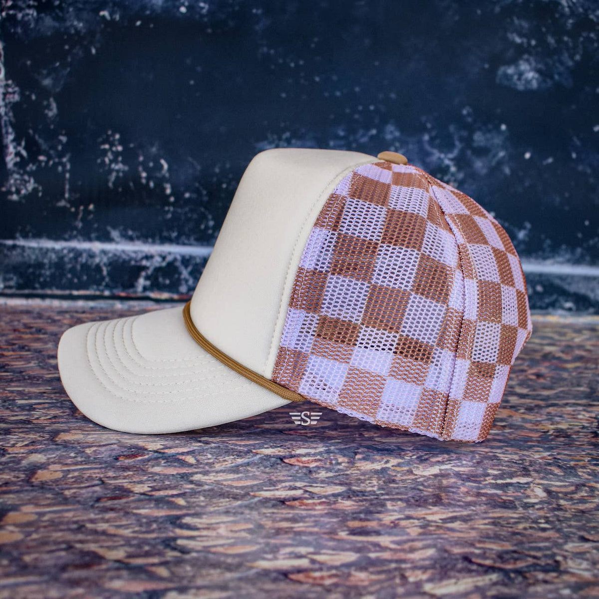 Checkered Mesh Back Cap