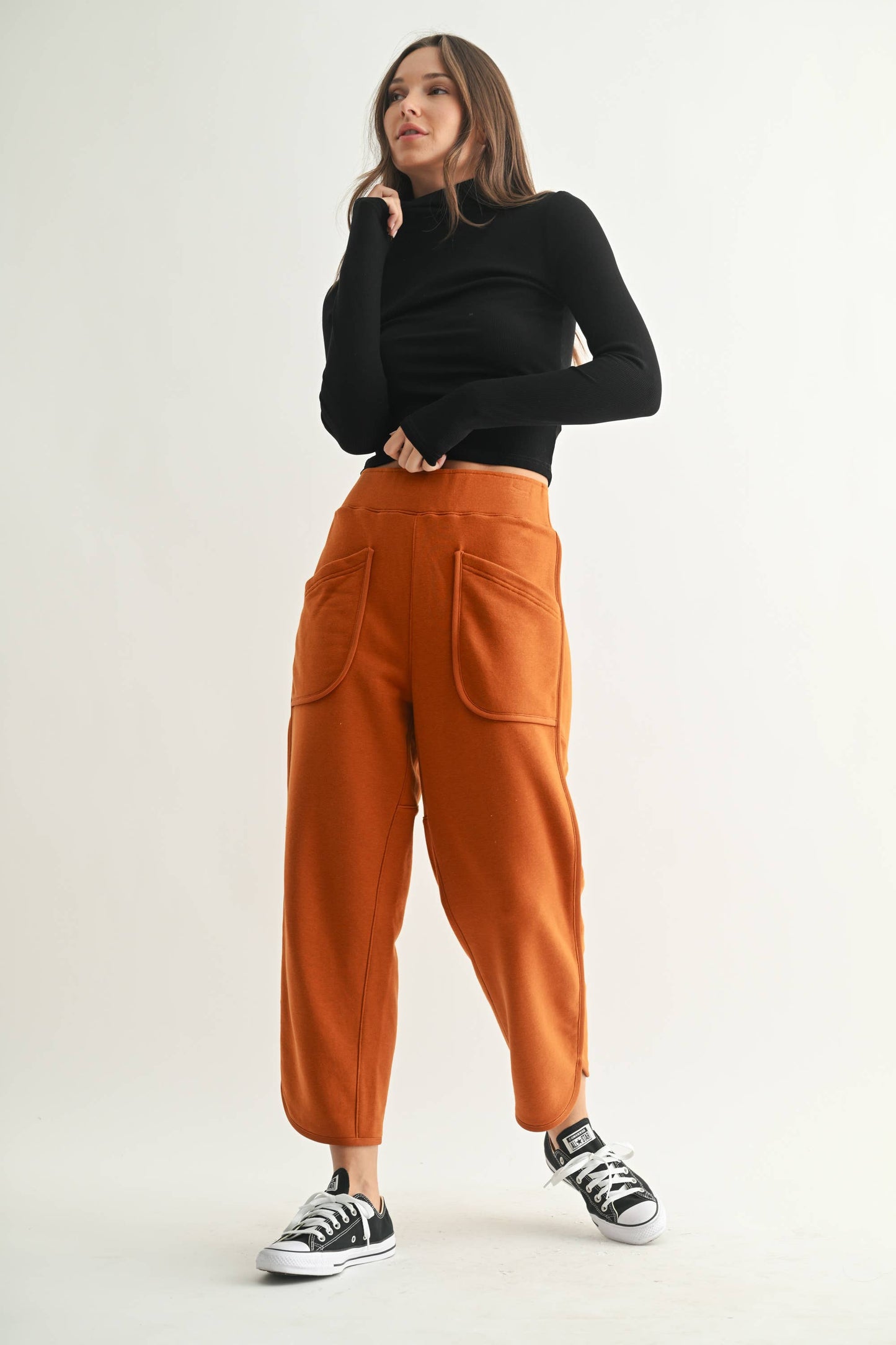 Micro Ribbed Long Sleeve Turtleneck
